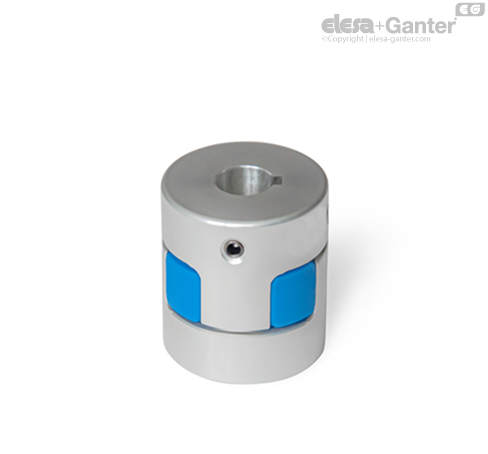 GN 2241-K Elastomer dişli kaplin kama kanallı DIN 6885-1 P9 (d<sub
